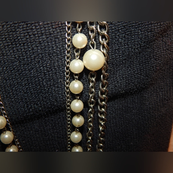 Handmade silver chain and pearl 3pc set - Picture 8 of 8